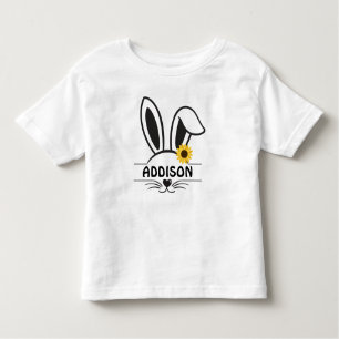 T-shirt Pour Les Tous Petits Visage lapin de Pâques