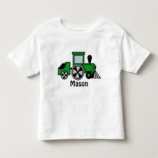 T-shirt Pour Les Tous Petits Voies heureuses/ Moteur de train vert (Devant)