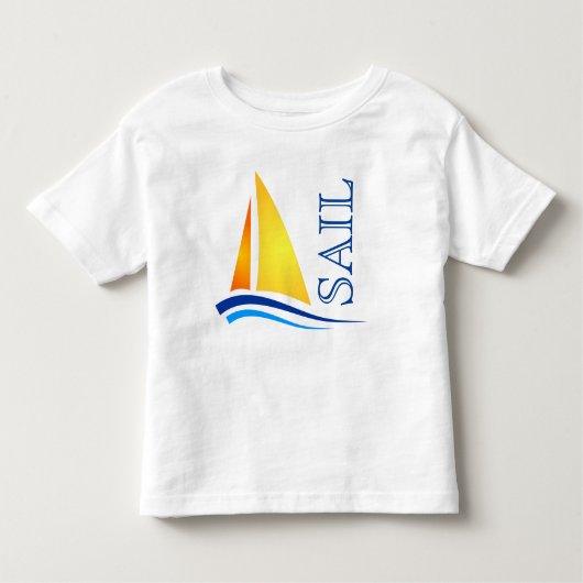 T-shirt Pour Les Tous Petits Voile nautique moderne (Devant)