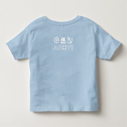 T-shirt Pour Les Tous Petits Voilier Ancre Ahoy! BLANCHE (Dos)