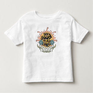T-shirt Pour Les Tous Petits Voir le bon dans toutes les choses Hippie Graphic