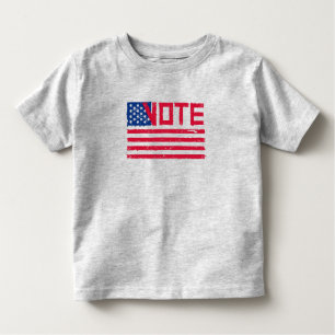 T-shirt Pour Les Tous Petits Vote avec vote avec drapeau américain