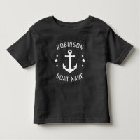 Votre nom et bateau Vintage Ancre Étoiles Noir Bla