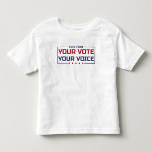 T-shirt Pour Les Tous Petits Votre Vote Votre Voix police colorée