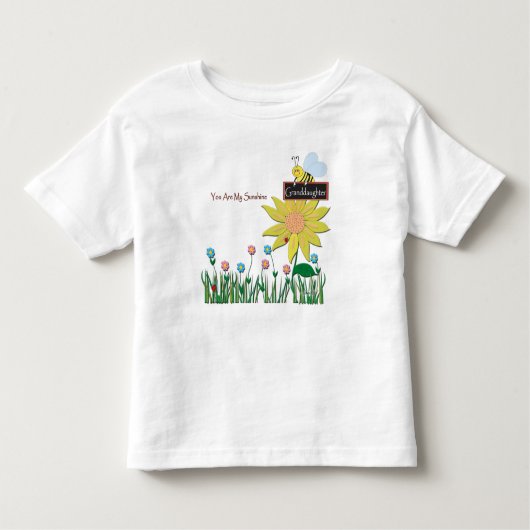 T-shirt Pour Les Tous Petits Vous Êtes Ma Petite-Fille Sunshine (Devant)