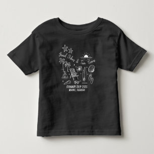 T-shirt Pour Les Tous Petits Voyage de Famille Personnalisé à la Plage en Été G