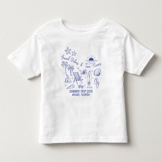 T-shirt Pour Les Tous Petits Voyage de plage d'été de famille personnalisé Grou (Devant)