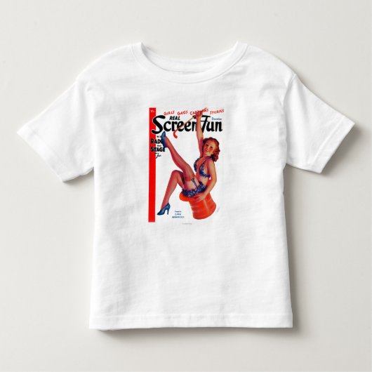T-shirt Pour Les Tous Petits Vraie couverture de magazine d'amusement d'écran 2 (Devant)