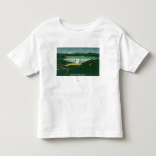 T-shirt Pour Les Tous Petits Vue aérienne de barrage de Shasta, lac, montagne