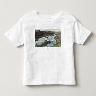 T-shirt Pour Les Tous Petits Vue aérienne de comté de RiverKlamath de lien, O