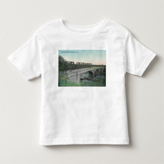 T-shirt Pour Les Tous Petits Vue aérienne de crique BridgeWinters, CA de Putah (Devant)