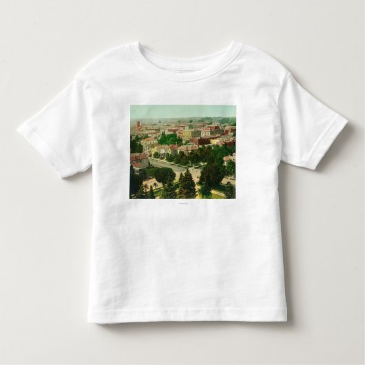 T-shirt Pour Les Tous Petits Vue aérienne de la ville (Devant)