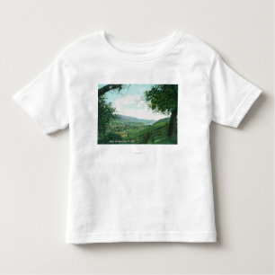 T-shirt Pour Les Tous Petits Vue aérienne de ville des collines