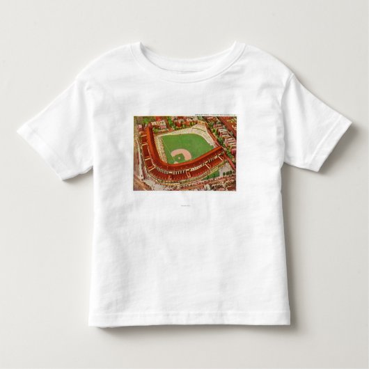 T-shirt Pour Les Tous Petits Vue aérienne de Wrigley FieldChicago, IL (Devant)