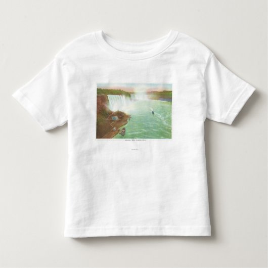 T-shirt Pour Les Tous Petits Vue aérienne des chutes du Niagara entières (Devant)