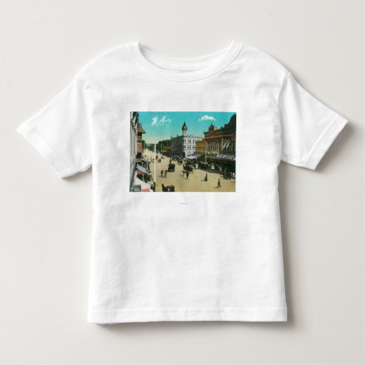 T-shirt Pour Les Tous Petits Vue aérienne d'I StreetModesto, CA (Devant)