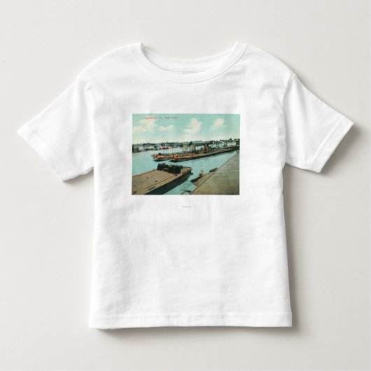 T-shirt Pour Les Tous Petits Vue aérienne du bord de mer (Devant)