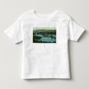 T-shirt Pour Les Tous Petits Vue aérienne du chemin de fer de central du Maine