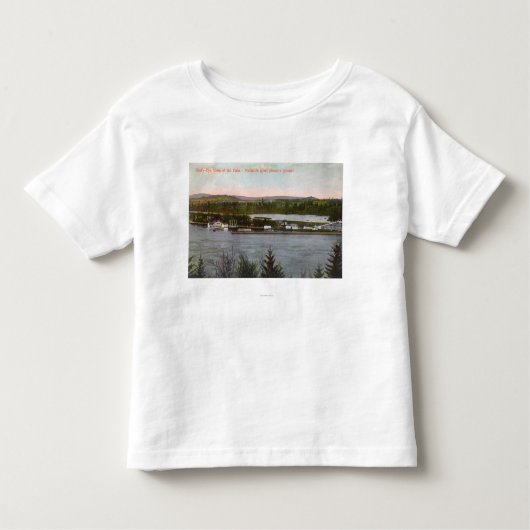 T-shirt Pour Les Tous Petits Vue aérienne du parc d'attractions de chênes (Devant)
