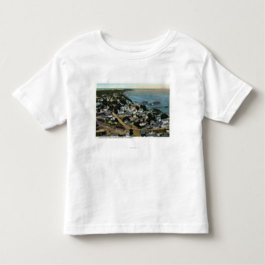 T-shirt Pour Les Tous Petits Vue aérienne orientale de ville de pèlerin (Devant)