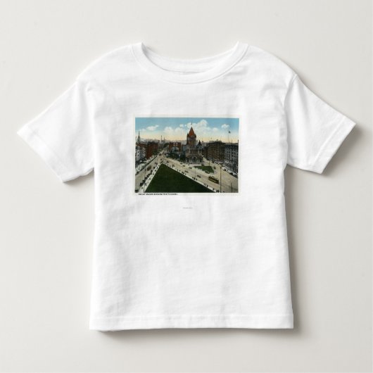 T-shirt Pour Les Tous Petits Vue carrée de Copley d'église Trinity (Devant)
