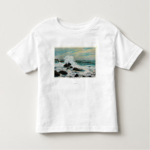 T-shirt Pour Les Tous Petits Vue de baie de Casco du surf et des roches