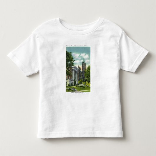 T-shirt Pour Les Tous Petits Vue de campus de Syracuse U montrant l'université (Devant)