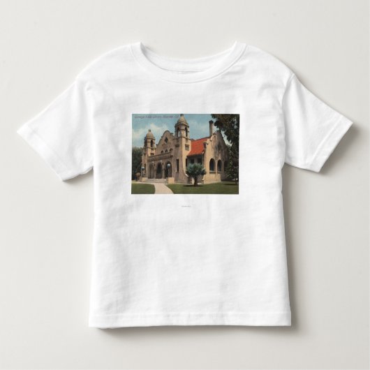 T-shirt Pour Les Tous Petits Vue de la bibliothèque publique de Carnegie (Devant)
