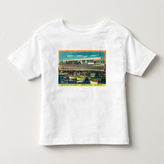 T-shirt Pour Les Tous Petits Vue de la grotte de poissons d'exposition (Devant)