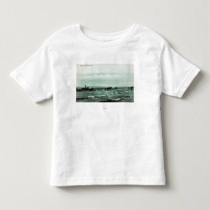 T-shirt Pour Les Tous Petits Vue de la pêche de la Seine de pêcheurs, chariot