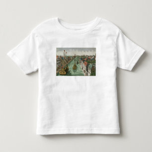 T-shirt Pour Les Tous Petits Vue de la porte de Kettel à Delft (gravure)