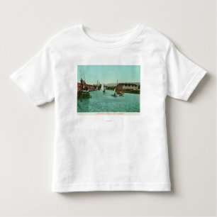 T-shirt Pour Les Tous Petits Vue de la ville de FrontRedwood de l'eau, CA
