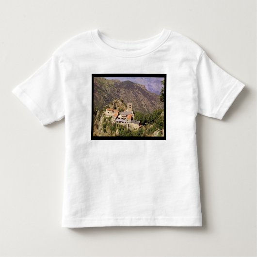 T-shirt Pour Les Tous Petits Vue de l'abbaye de St Martin du Canigou (Devant)