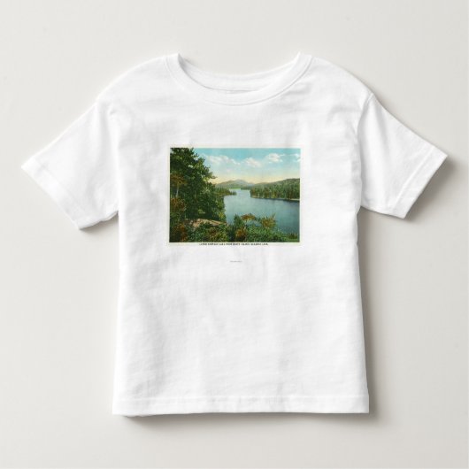 T-shirt Pour Les Tous Petits Vue de lac inférieur Saranac d'île de bluff (Devant)