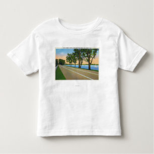 T-shirt Pour Les Tous Petits Vue de l'itinéraire 5 de Hwy de lac seneca