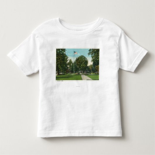 T-shirt Pour Les Tous Petits Vue de mât de drapeau au parc d'académie (Devant)