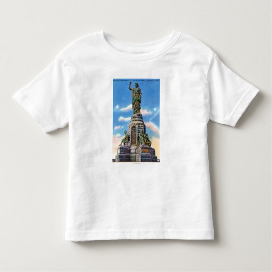 T-shirt Pour Les Tous Petits Vue de monument national aux ancêtres des USA (Devant)
