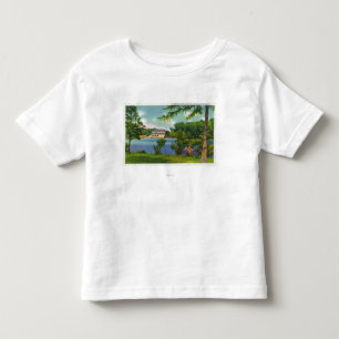 T-shirt Pour Les Tous Petits Vue de parc de Cazenovia du lac et du casino