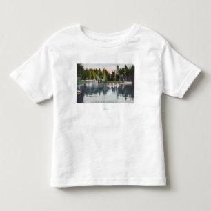 T-shirt Pour Les Tous Petits Vue de parc d'Olympia de l'étang, scène de batea