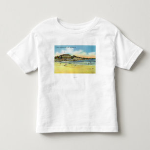 T-shirt Pour Les Tous Petits Vue de plage de York de l'hôtel et de l'union de