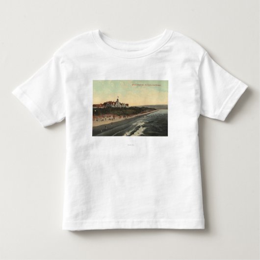 T-shirt Pour Les Tous Petits Vue de plage et de l'hôtel Redondo (Devant)