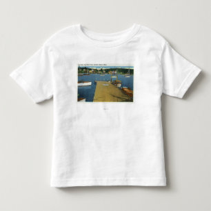 T-shirt Pour Les Tous Petits Vue de port de côté est de club de yacht