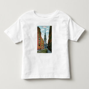 T-shirt Pour Les Tous Petits Vue de rue de Salem de vieille église du nord