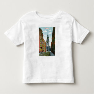 T-shirt Pour Les Tous Petits Vue de rue de Salem de vieille église du nord