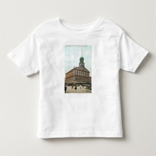 T-shirt Pour Les Tous Petits Vue de rue du Faneuil Hall (Devant)