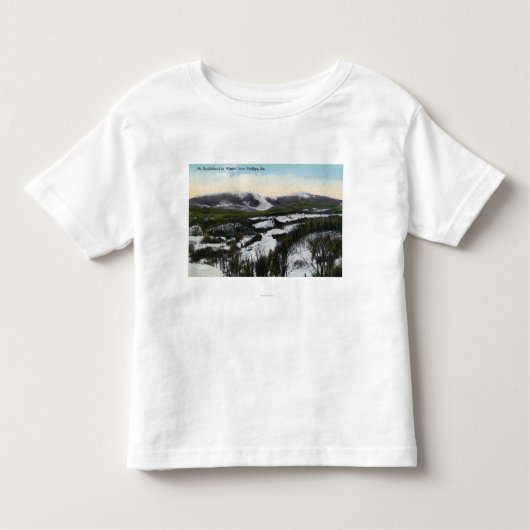 T-shirt Pour Les Tous Petits Vue de Saddleback de bâti pendant l'hiver (Devant)