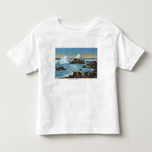 T-shirt Pour Les Tous Petits Vue de surf le long de la roche (Devant)