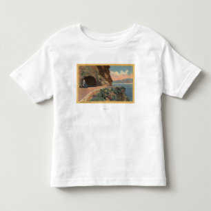 T-shirt Pour Les Tous Petits Vue de tunnel de roche de caverne de Hwy