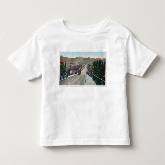 T-shirt Pour Les Tous Petits Vue de viaduc de StreetPocatello central, (Devant)