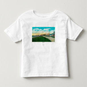 T-shirt Pour Les Tous Petits Vue de ville de Fairbanks, AlaskaFairbanks, AK